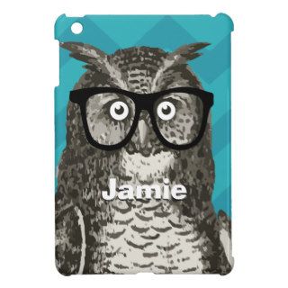 Personalized Owl with Nerdy Glasses Cover For The iPad Mini