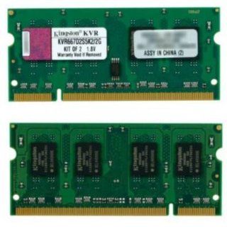 KINGSTON DDR2 SDRAM   2 GB   SO DIMM 200 PIN   667 MHZ   NON ECC   1.8 V KVR667D2S5K2/2G Computers & Accessories