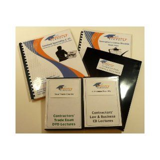 CONTRACTORS LICENSE KIT D63   CONSTRUCTION CLEAN UP for California w/LAW & BUSINESS and Practice Exam Software, (KIT INCLUDES; Instructors on both DVDs and CDs, Study Manuals, Practice Exam Software, Licensing Checklist, State Application Documents, Li