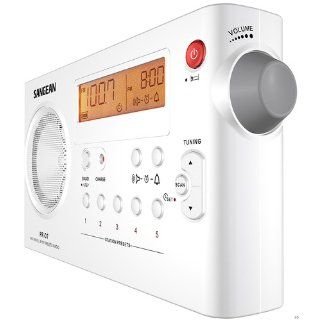 Sangean PR D7 AM/FM Digital Rechargeable Portable Radio   White Electronics