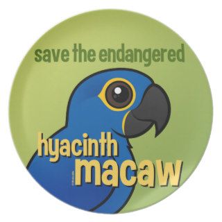 Save the Endangered Hyacinth Macaw Party Plates