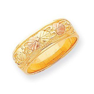 10k Tri color Black Hills Gold Mens Wedding Band Ring   Size 10   JewelryWeb Jewelry