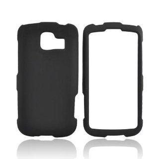 BLACK For LG Optimus S LS670 Rubberized Hard Case Cover Cell Phones & Accessories