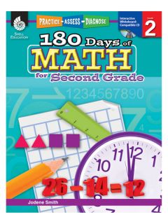 Practice, Assess, Diagnose 180 Days Of Math For Second Grade by Teacher Created Materials