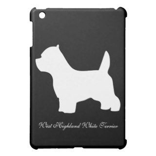 West Highland White Terrier dog, westie silhouette iPad Mini Covers