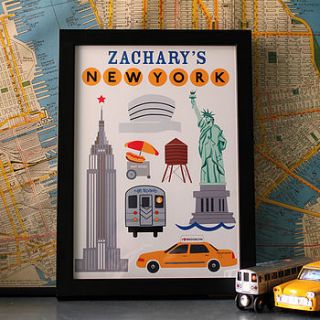 personalised new york print by sweet home london
