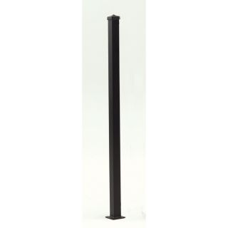 Gilpin Black Steel Flat Cap Fence Post (Common 61 in; Actual 61 in)