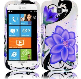 Violet Lily Design Hard Case Cover for Samsung Focus 2 II i667 Cell Phones & Accessories