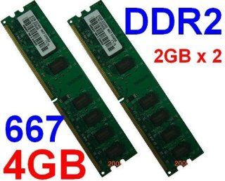 4GB (2GBx2) DDR2 667MHz PC2 5300 Dual Channel DIMM Memory Kit by TOPRAM Computers & Accessories