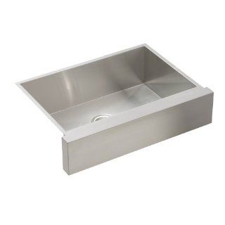 KOHLER K 3936 NA Vault Undercounter Single Basin Stainless Steel Sink with Shortened Apron Front for 30 Inch Cabinet   Single Bowl Sinks  