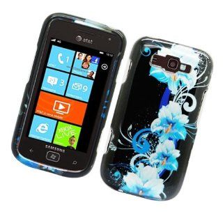 Boundle Accessory for At&t Samsung Focus 2 i667   Blue Flower Designer Hard Case Protector Cover + Lf Stylus Pen + Lf Screen Wiper Cell Phones & Accessories