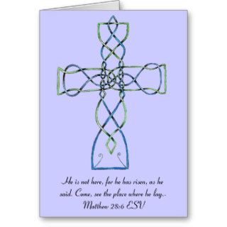 Celtic Knot Cross Easter Card