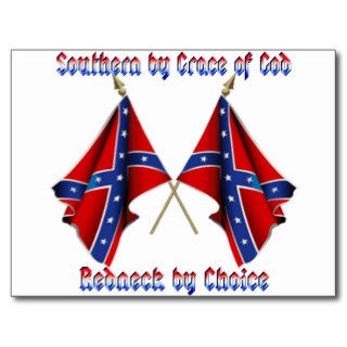 Redneck by Choice Rebel Flags Post Card