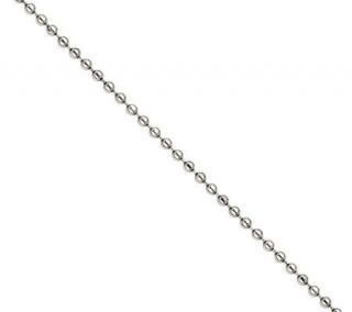 Steel by Design 30 2.0mm Polished Bead Chain Necklace —