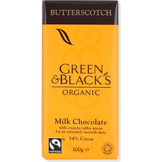 GREEN & BLACKS   Butterscotch organic milk chocolate bar 100g
