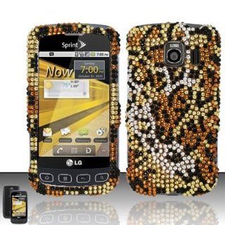 Lg Optimus S Ls670 Cheetah Full Diamond Cover Case Cell Phones & Accessories