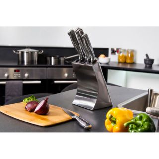 Morphy Richards Accents 5 Piece Knife Block Set   Stainless Steel      Homeware