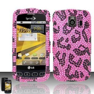 Pink Leopard FPD Design for LG LG Optimus S LS670 Cell Phones & Accessories