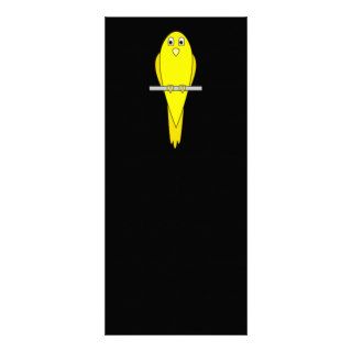 Yellow Bird. Canary. On Black. Custom Rack Card