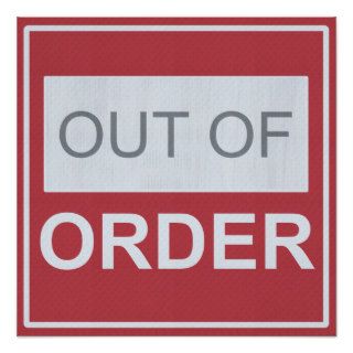 Out of Order Elevator sign Print