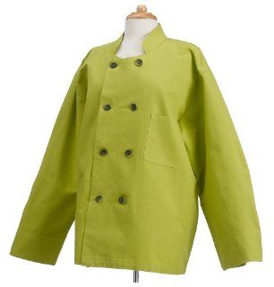 Domestique Cotton Twill Chef's Jacket, Apple Green   Kitchen Aprons