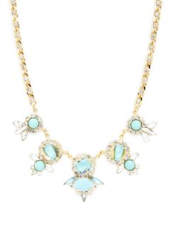 Turquoise Cluster Bib Necklace by Noir Jewelry