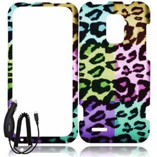 ZTE N9510 COLORFUL LEOPARD ANIMAL COVER SNAP ON HARD CASE + FREE CAR CHARGER from [ACCESSORY ARENA] Cell Phones & Accessories