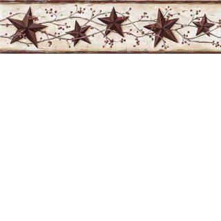 Cream Heritage Tin Star Wallpaper Border    