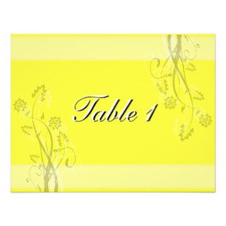 Table Number Wedding Card   Black and White Floral Invitations