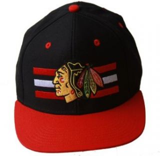 NHL Chicago Blackhawks Black/Red Billboard Snapback Hat + GT Sweat Wristband at  Mens Clothing store