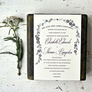 julia wedding stationery by paper and inc