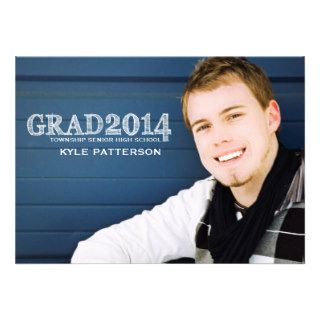 2014 Grad Guy Photo Graduation Party Invitation