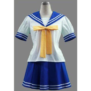 CTMWEB Lucky Star Cosplay Costume   Female Summer School Uniform Set Small Adult Sized Costumes Clothing