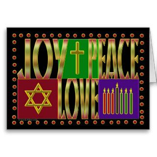 Peace Joy Love Greeting Card