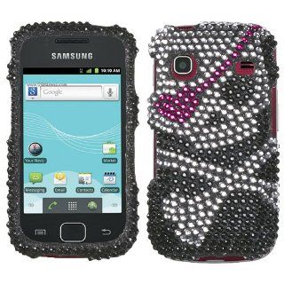 Asmyna SAMR680HPCDM012NP Dazzling Diamante Bling Case for Samsung Repp R680   1 Pack   Retail Packaging   Skull Cell Phones & Accessories
