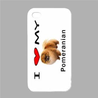 I Love My Pomeranian White Iphone 4 and Iphone 4s Case Cell Phones & Accessories