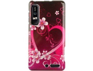 Hard Plastic Purple Love Design Phone Protector Case for Motorola Droid 3 Cell Phones & Accessories
