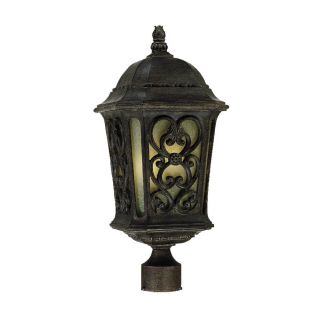 Manorgate Collection Post mount 3 light Outdoor Black Coral Light Fixture