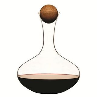 carafe with oak stopper by distinctly living