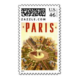 Vintage Travel, Arc de Triomphe Paris France Postage Stamp