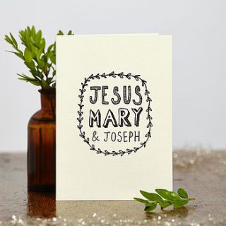 jesus mary and joseph card by katie leamon