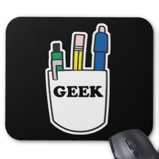 Funny GEEK Pocket Protector Mouse Mat