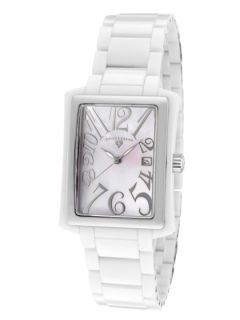 Womens Bella White & Silver Ceramic Watch by Swiss Legend Watches
