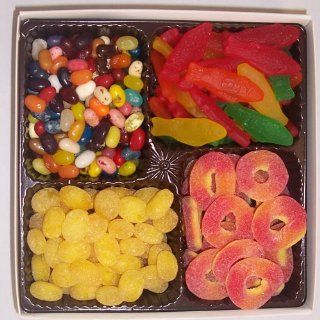 Scott's Cakes Large 4 Pack Peach Rings, Swedish Fish, Assorted Jelly Beans, & Lemon Drops  Gummy Candy  Grocery & Gourmet Food