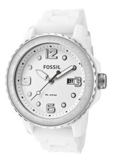 Fossil CE5002  Watches,Mens White Dial White Silicone, Casual Fossil Quartz Watches