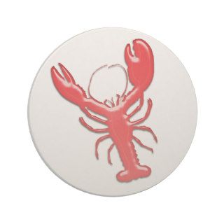 Shiny Red Lobster Coasters