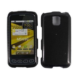 For MetroPCS Lg Optimus M Ms690 Accessory   Carbon Fiber Hard Case Cover Cell Phones & Accessories