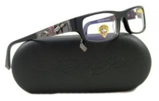 Ed Hardy EHO701 BLACK BLACK Designer Unisex Eyeglasses Clothing