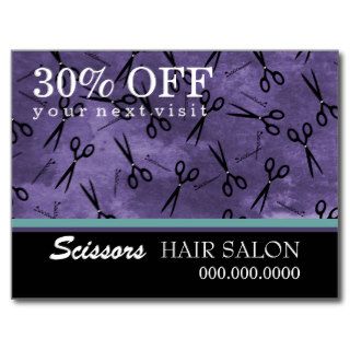 Hair Salon Business Advertising Postcard