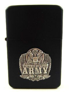 U.S. Army Eagle Wing Emblem Matte Black Lighter Sports & Outdoors